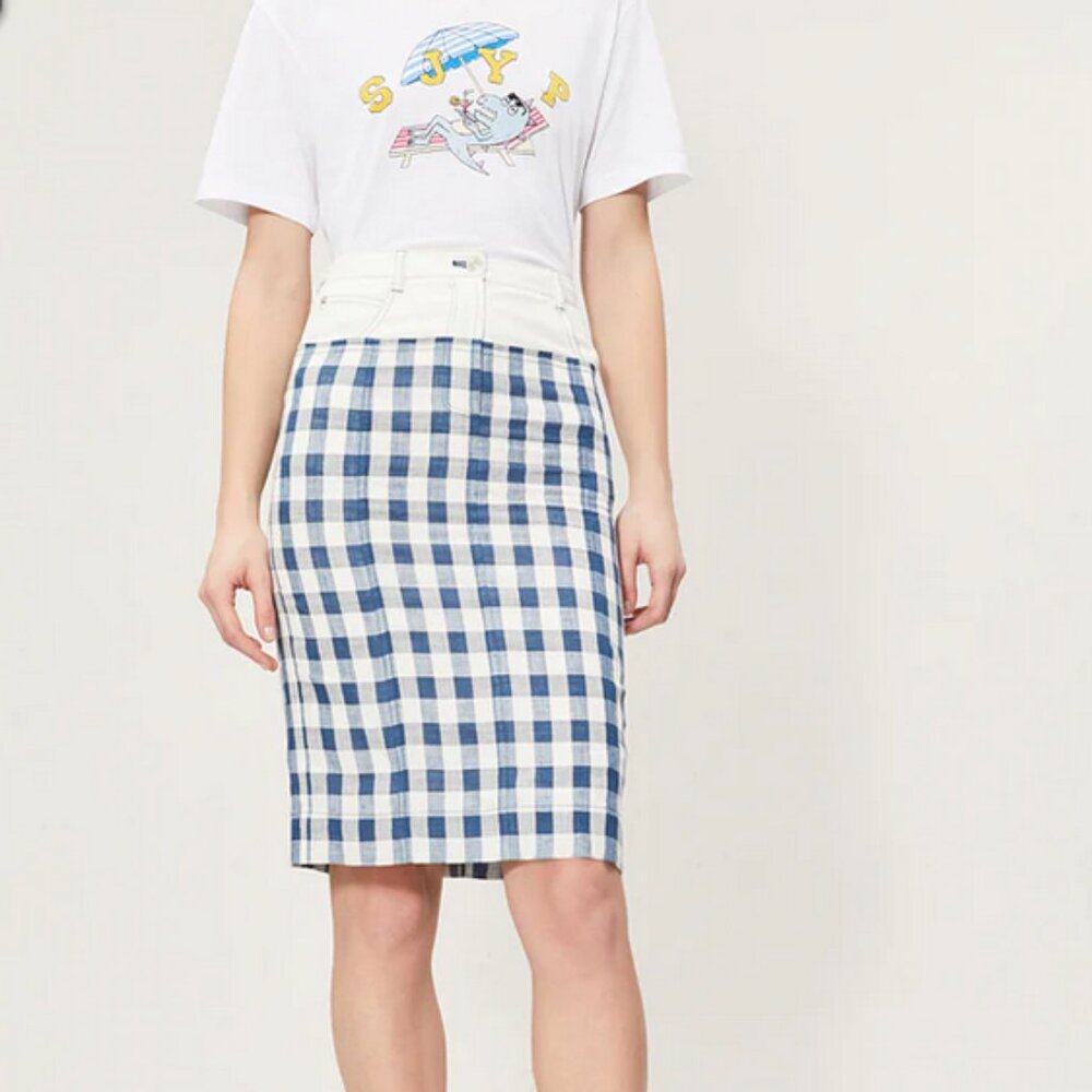 SJYP Linen and Cotton Blend Skirt - Size XS